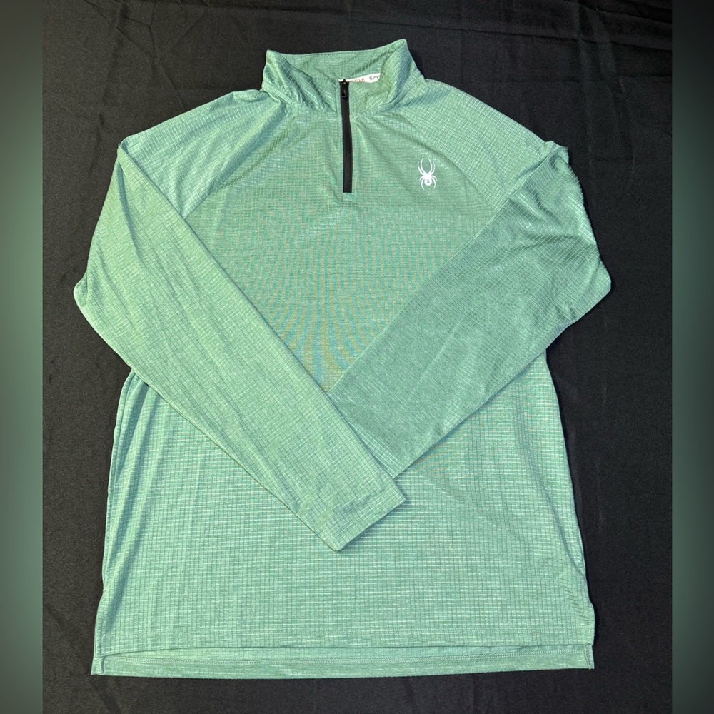 Spyder Active Men's 1/4 Zip Moisture Wicking Reflective Pullover Size Medium